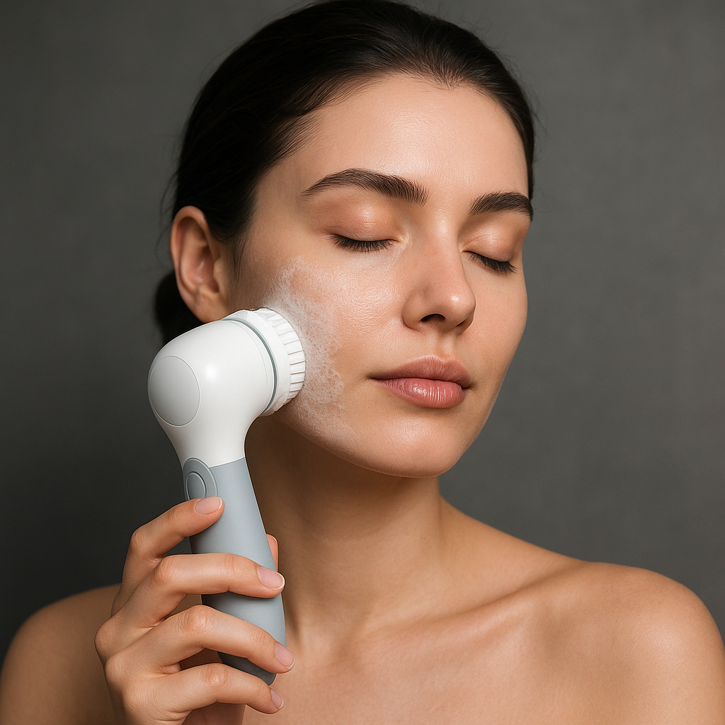 فیس براش چیست؟ آموزش استفاده، مزایا و تفاوت با شستشوی معمولی صورت